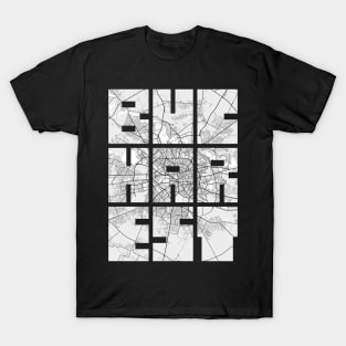 Bucharest, Romania City Map Typography - Light T-Shirt